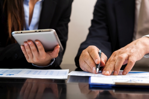 Business people at work in their office