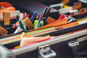 image of colorful pens for the calendar